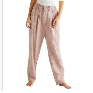 Free People Living in the City Seamed Pink Relaxed Pants
